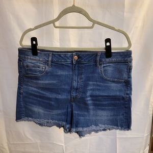 AE Super High Rise Shortie Denim Shorts